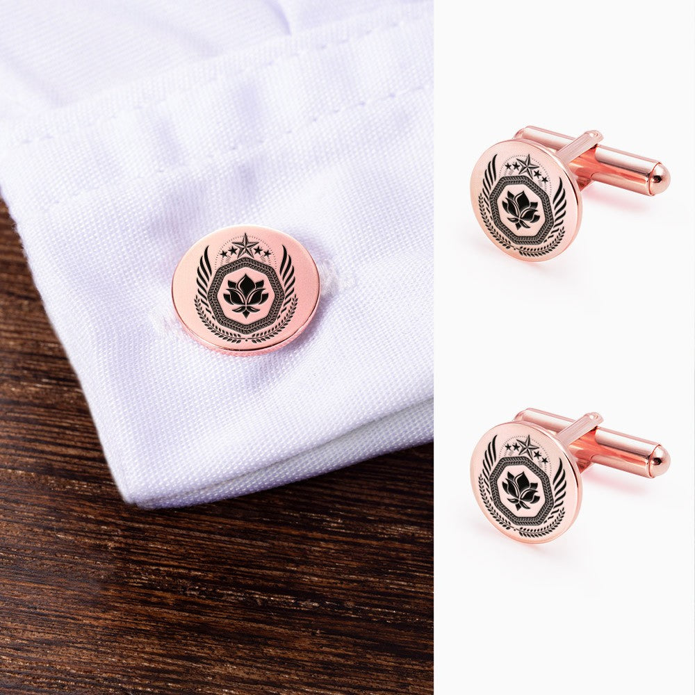 Personalized Crest Cufflinks Photo Cufflinks