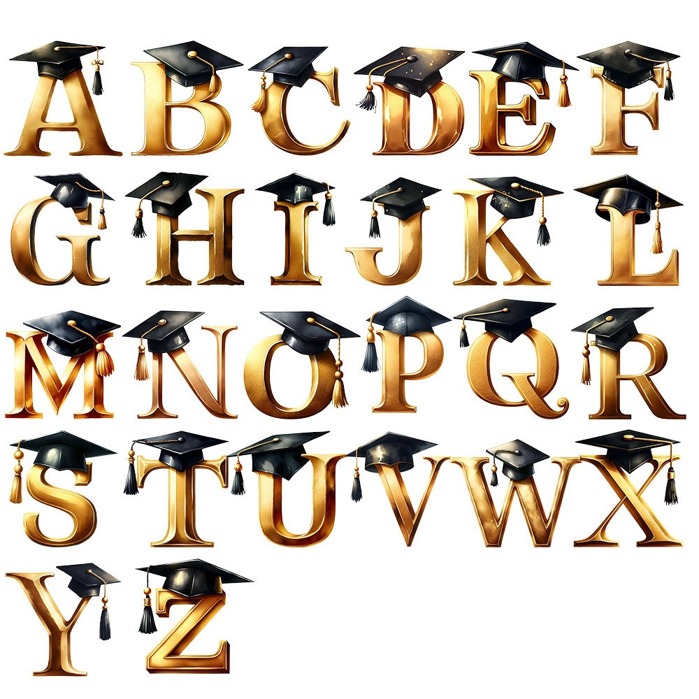 Custom Name Graduation Cap Alphabet Makeup Box with Three-Color Adjustment LED Light Mirror, Travel Jewelry Makeup Box, Graduation Gift for Her/Bestie