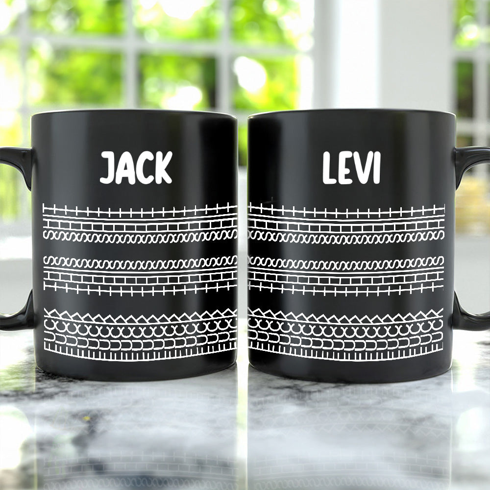 Custom Name Hidden Message Mug, Fxxk This Shit 11oz Two Tone Ceramic Coffee Tea Mug, Funny Sarcastic Cup, Birthday/Christmas Gift for Coworkers/Besties