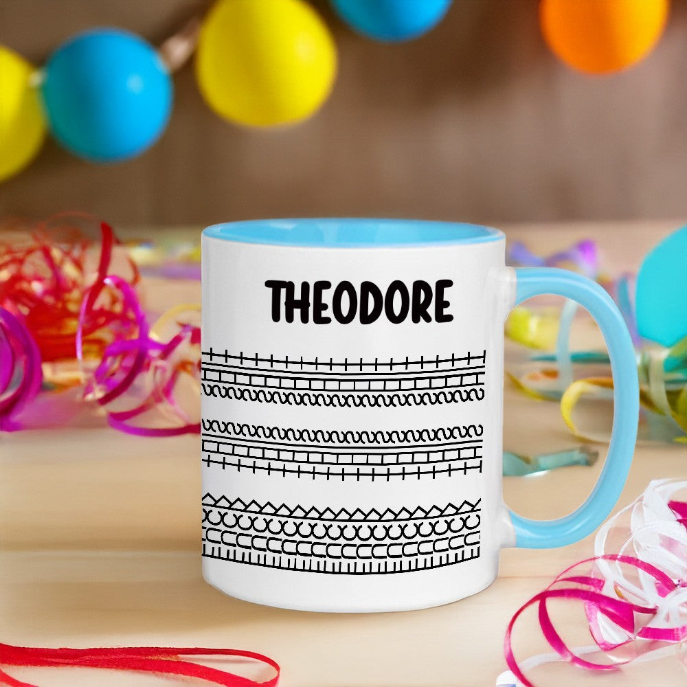 Custom Name Hidden Message Mug, Fxxk This Shit 11oz Two Tone Ceramic Coffee Tea Mug, Funny Sarcastic Cup, Birthday/Christmas Gift for Coworkers/Besties
