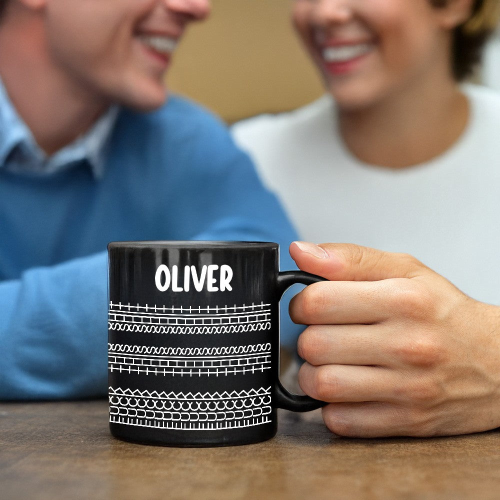 Custom Name Hidden Message Mug, Fxxk This Shit 11oz Two Tone Ceramic Coffee Tea Mug, Funny Sarcastic Cup, Birthday/Christmas Gift for Coworkers/Besties