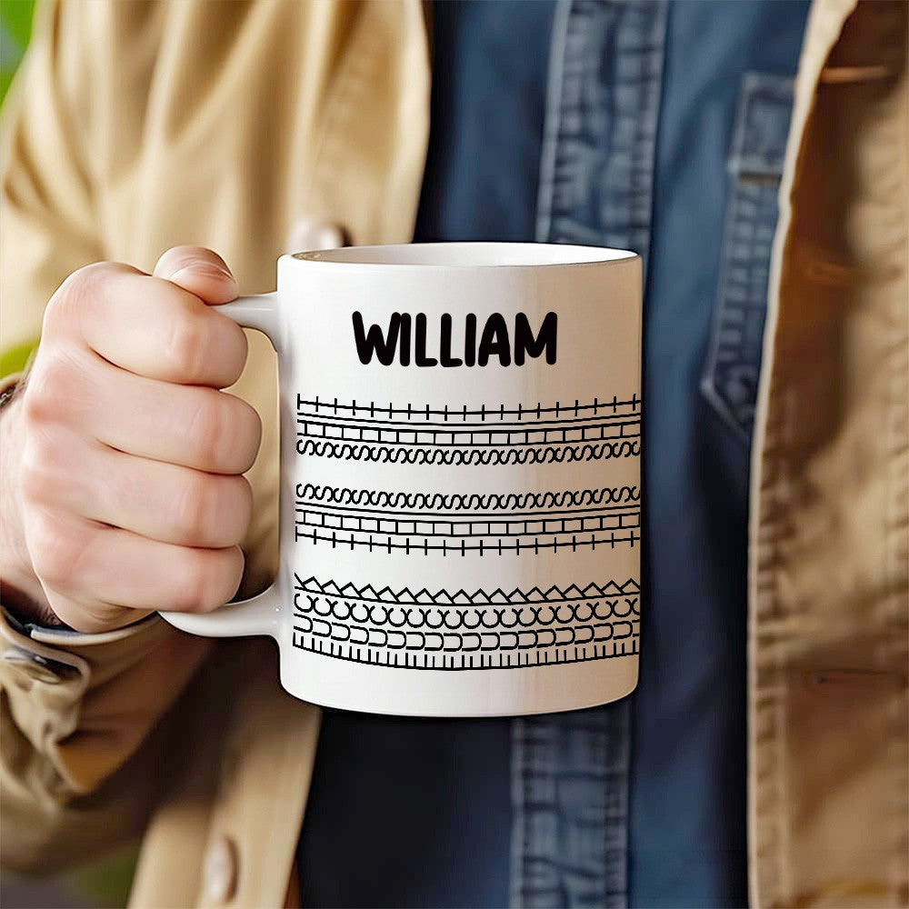 Custom Name Hidden Message Mug, Fxxk This Shit 11oz Two Tone Ceramic Coffee Tea Mug, Funny Sarcastic Cup, Birthday/Christmas Gift for Coworkers/Besties