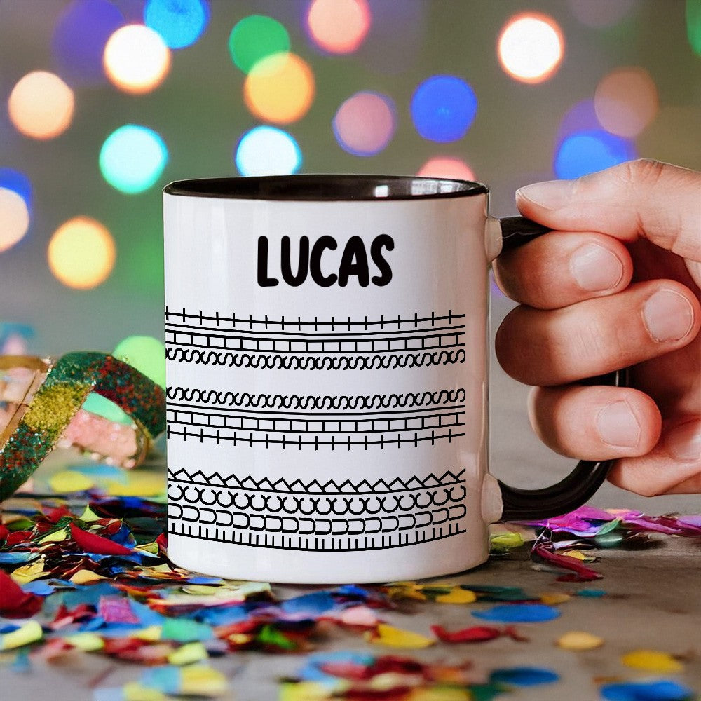 Custom Name Hidden Message Mug, Fxxk This Shit 11oz Two Tone Ceramic Coffee Tea Mug, Funny Sarcastic Cup, Birthday/Christmas Gift for Coworkers/Besties