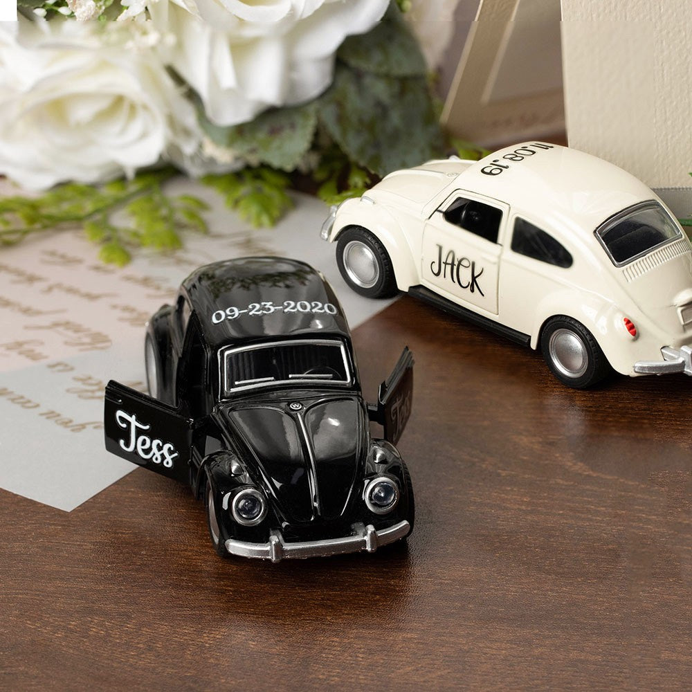 Personalized Name Mini Car Model, Mini Beetle Toy Car, Thank You Gift, Wedding Party Gift, Wedding Favors, Groomsmen Gifts, Gift for Page Boy