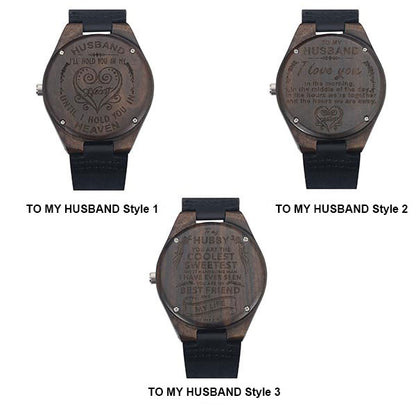 Customized Ebony Watch for Husband