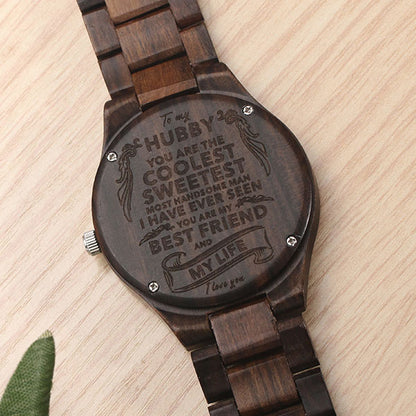 Customized Ebony Watch for Husband