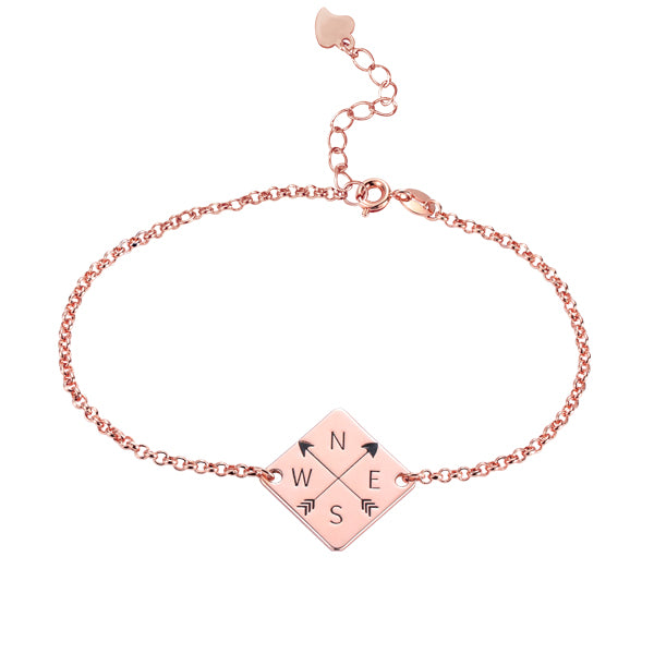 Engraved Wanderer Bracelet Sterling Silver