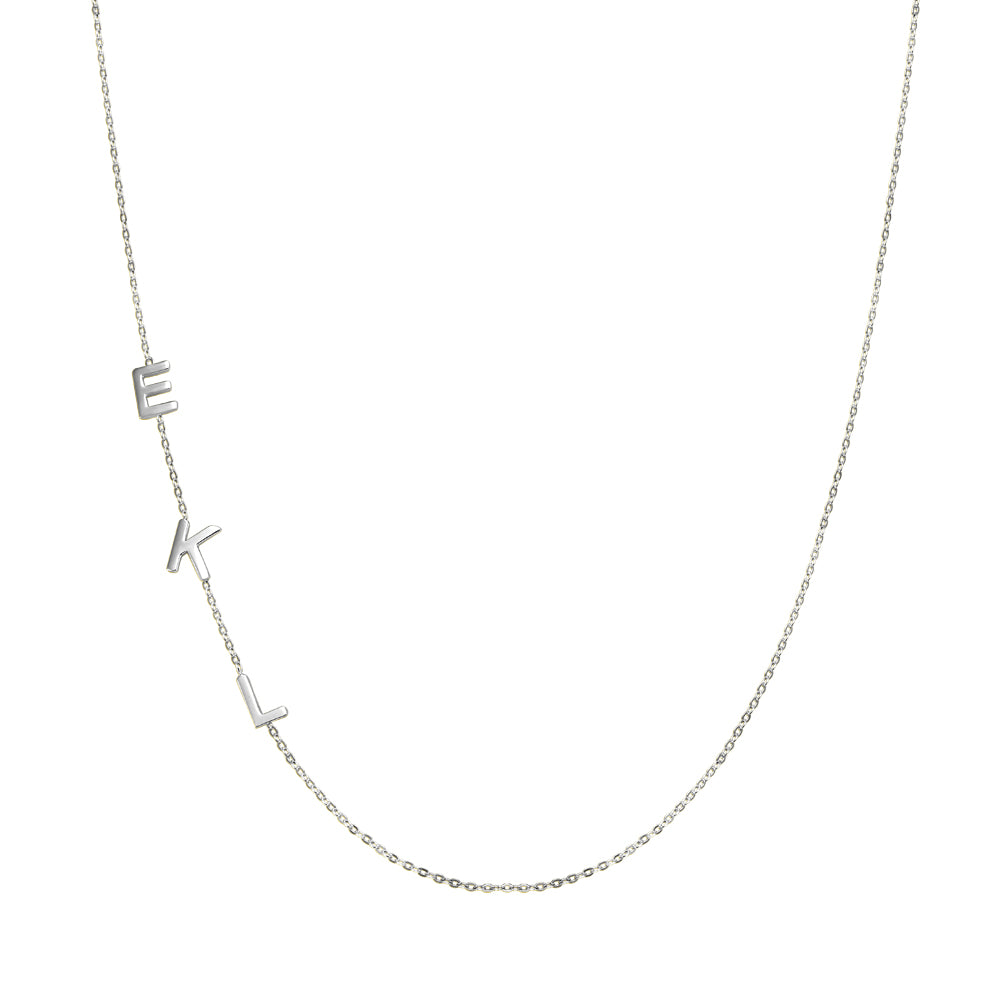 Customized Sideways Initial Necklace, Mother's Day Gifts, for Mom, for Her