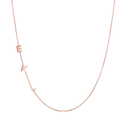 Customized Sideways Initial Necklace, Mother's Day Gifts, for Mom, for Her