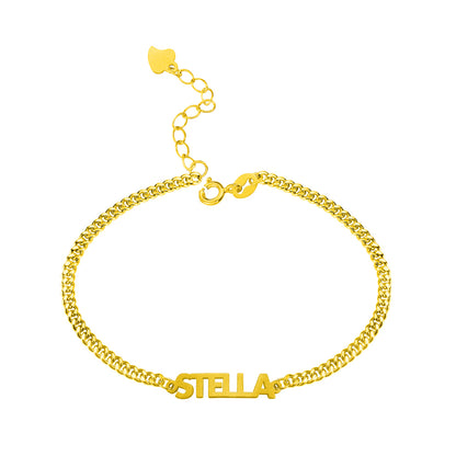Personalized Bold Curb Chain Name Bracelet/Anklet