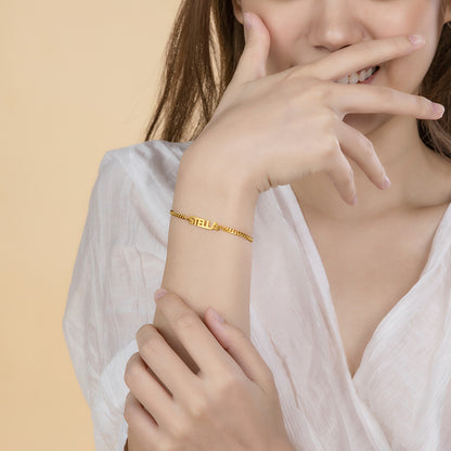Personalized Bold Curb Chain Name Bracelet/Anklet