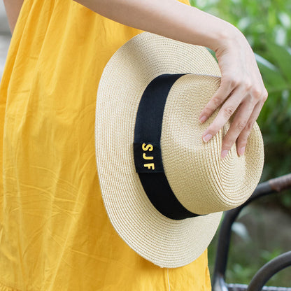 Custom-designed Initials Panama Hat