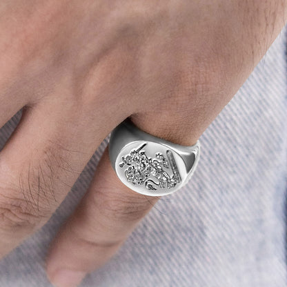 Personalized Wax Seal Family Signet Ring