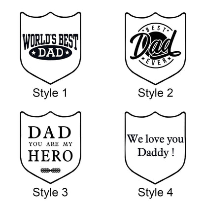 Personalized Shield Artificial Leather Bracelet for Dads