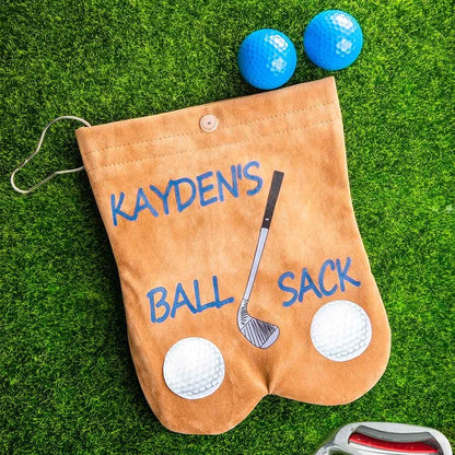 Personalized Name Golf Ball Sacks, Portable Flannelette Golf Ball Bag, Sports Accessory, Funny Golf Gift for Men/Father/Husband, Golf Lovers Gift