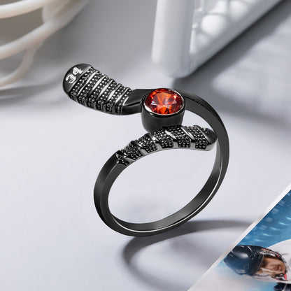 Custom Hockey Ring, Birthstone Ring, Brass Ring/Silver Ring, Birthday/Mother's Day Gift for Hockey Mother/Hockey Wife/Hockey Girl