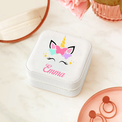 Personalized Jewelry Box with Unicorn/Mermaid, Children’s Jewelry Box, Christening Gift, Girls Jewelry Box, Birthday Gift for Girl, Flower Girl Gift