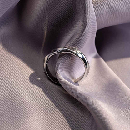 Adjustable Wavy Band Ring, Ring, Stainless Steel Unisex Stackable Ring, Birthday/Anniversary/Valentine's Day Gift for Men/Women/Mom/Friends/Lover
