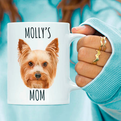 Personalized Dog Dad Mug with Pet Photo, Custom Dog Mug, Dog Lover Coffee Mug, Personalized Cat Mug, Dog Face Mug, Dog Mom Gift, Gift for Per Lover