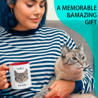 Personalized Dog Dad Mug with Pet Photo, Custom Dog Mug, Dog Lover Coffee Mug, Personalized Cat Mug, Dog Face Mug, Dog Mom Gift, Gift for Per Lover