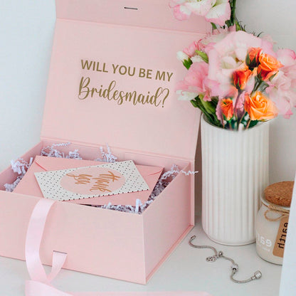 Custom Name Gift Box, Bridesmaid Gift Box with Name, Maid of Honor Proposal Gift Box, Wedding Gift, Gift for Bridesmaid/Her/Girlfriend