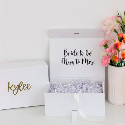 Custom Name Gift Box, Bridesmaid Gift Box with Name, Maid of Honor Proposal Gift Box, Wedding Gift, Gift for Bridesmaid/Her/Girlfriend