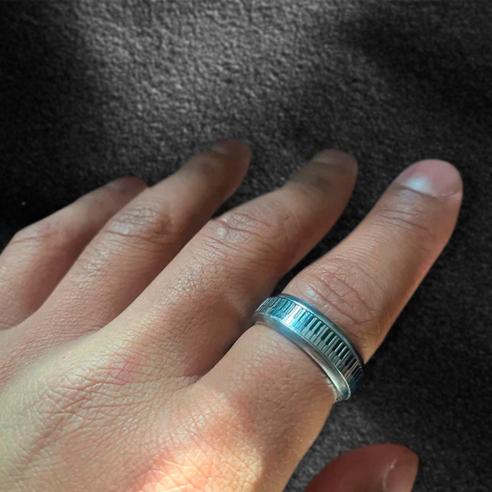Personalized Piano Fidget Ring, Music Spinner Ring, Anti-anxiety Fidget Ring, Piano Keys Ring, Art Ring, Gift for Music Lovers/Friends