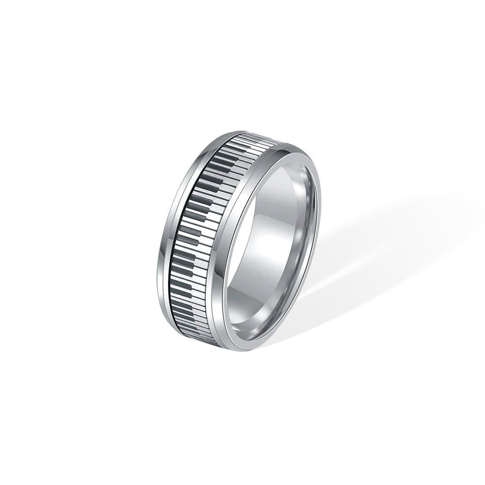 Personalized Piano Fidget Ring, Music Spinner Ring, Anti-anxiety Fidget Ring, Piano Keys Ring, Art Ring, Gift for Music Lovers/Friends