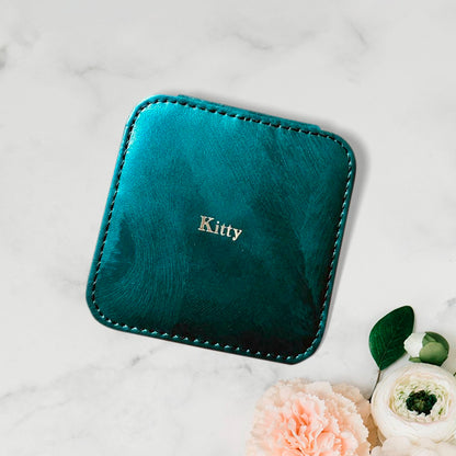 Monogrammed Travel Jewelry Case, Personalized Leather Jewelry Box Organizer, Jewelry Display Cases, Ring/Necklace/Bracelet/Earrings Holder Box
