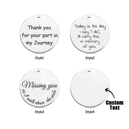 Customized Photo Charm for Bridal Memorial Bouquet