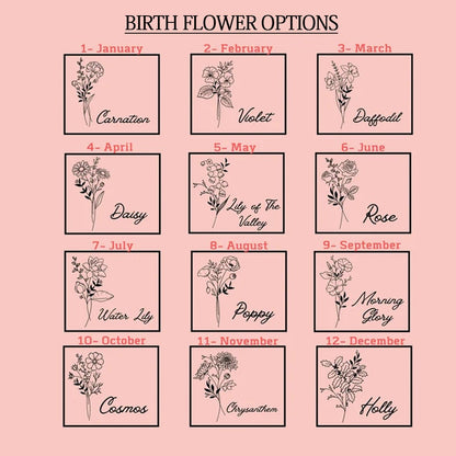 Birth Flower Jewelry Travel Case, Personalized Birthday Gift, Custom Leather Jewelry Box, Gifts for Wedding/Bridesmaid/Mom/Women
