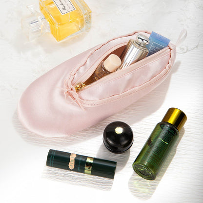 Personalized Ballet Shoe Modeling Makeup Bag, Cosmetic Bag, Pink Makeup Pouch, Lipstick/Eyebrow/Pencil Storage Bag, Gift for Dancers/Dance Lovers/Girl