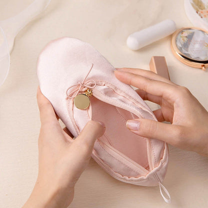 Personalized Ballet Shoe Modeling Makeup Bag, Cosmetic Bag, Pink Makeup Pouch, Lipstick/Eyebrow/Pencil Storage Bag, Gift for Dancers/Dance Lovers/Girl