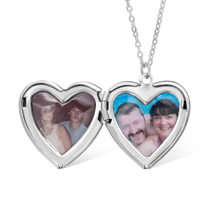 Personalized Heart Locket Necklace with Butterfly, Heart Necklace with Photo, Dainty Necklace, Keepsake Photo Necklace, Memorial Jewelry for Wife/Mom