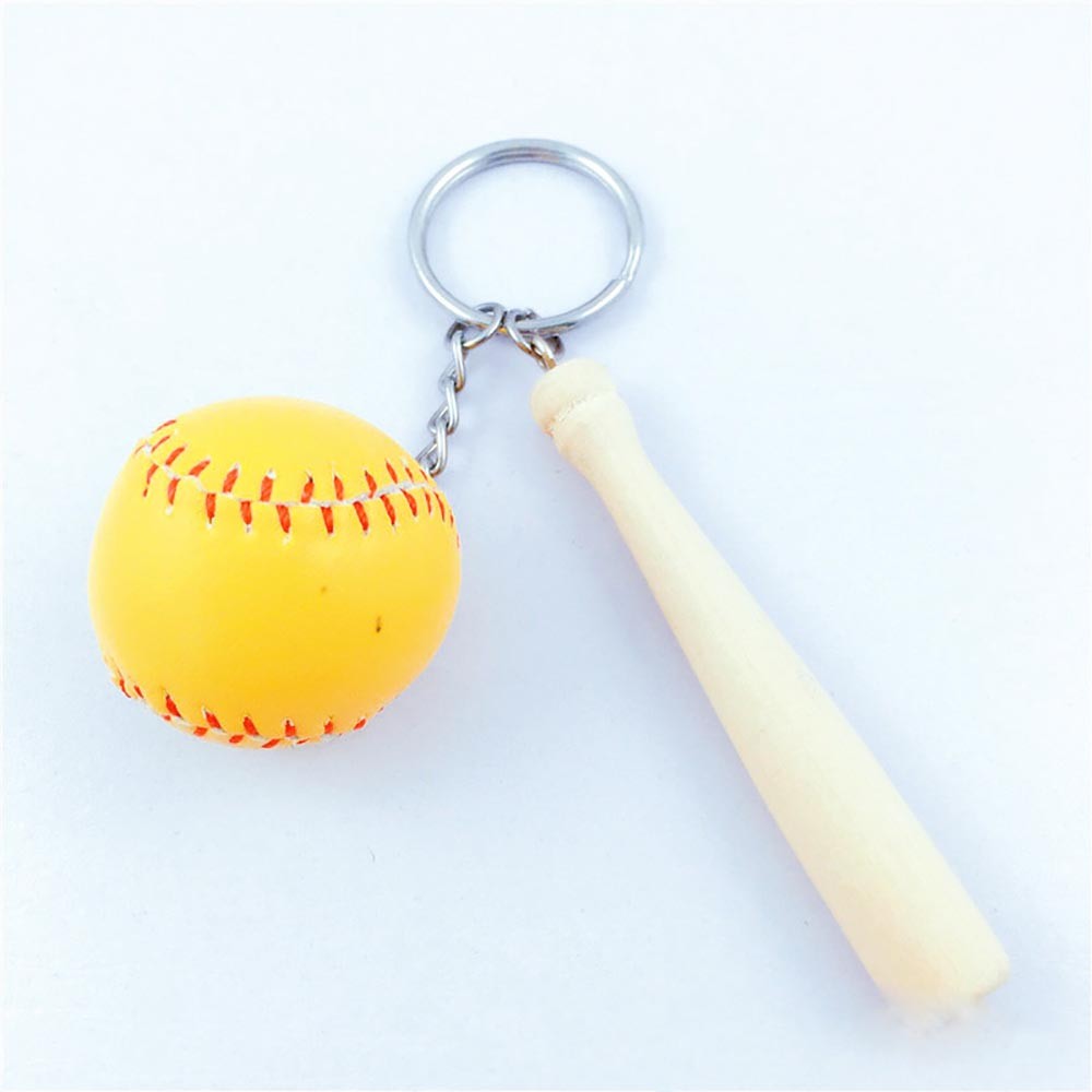 Custom Name Softball Backpack Keychain with Mini Wooden Bat, Mini Baseball Backpack Acrylic Keyring, Gift for Athlete/Sports Lover/Family/Friend