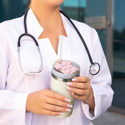 Personalized Name Medical Field Tumbler Topper, Custom Nurse Topper for 30oz/40oz Tumbler, Tumbler Name Plate, Gift for Nurse/Doctor/Medical Student