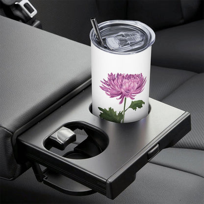 Custom Name Watercolor Birth Flower Gradient Tumbler, Stainless Steel 20oz Birth Flower Travel Mug with Straw, Gift for Family/Friends/Bridesmaids