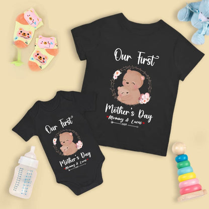 Our First Mother's Day Mom and Baby Set/Matching Shirt, Mummy and Baby Gift, Mama Baby Bears, T-shirt Bodysuit Romper Babygrow Vest Set, New Mom Gift, Mother's Day Gift