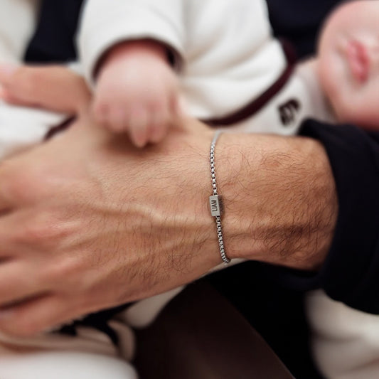 Personalized Dad Bar Bracelet with Kids Name, Custom Family Name Bracelet, Men's Jewelry, Birthday/Anniversary/Father's Day Gift for Dad/Grandpa