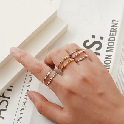 Personalized Fidget Ring with Morse Code, Anti Anxiety Spinner Ring, Adjustable Ring, Stainless Steel/Sterling Silver Jewelry, Gift for Friends