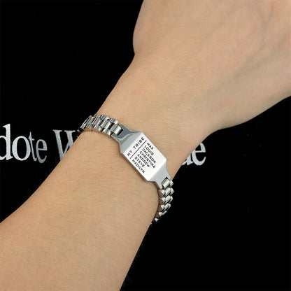 Personalized Family ID Bracelet, Dad's Bracelet with Kids' Names, Men's Jewelry, Birthday/Father's Day/Anniversary Gift for Father/Husband/Him/Grandpa