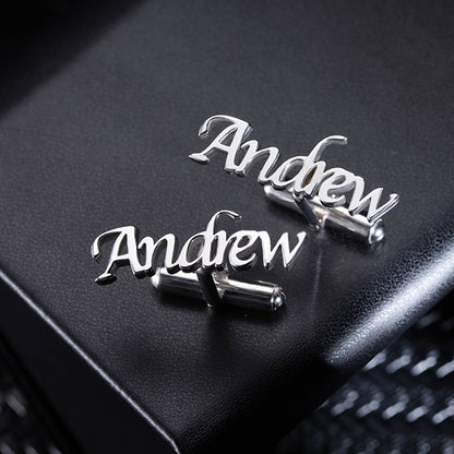 Personalized Monogram Initial Letter Name Cufflinks, Birthday Father's Day Christmas Gift for Men