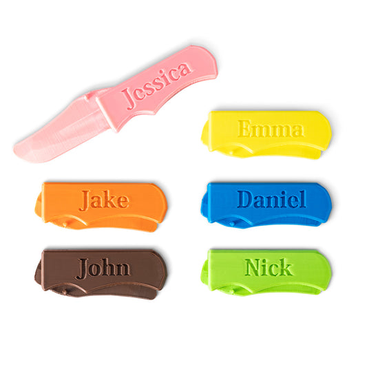 Custom Name 3D Printed Kid's Play Knife, Blade Fidget Toy for Anxiety Stress Relief, Cosplay Prop, Birthday/Christmas/Children's Day Gift for Kids