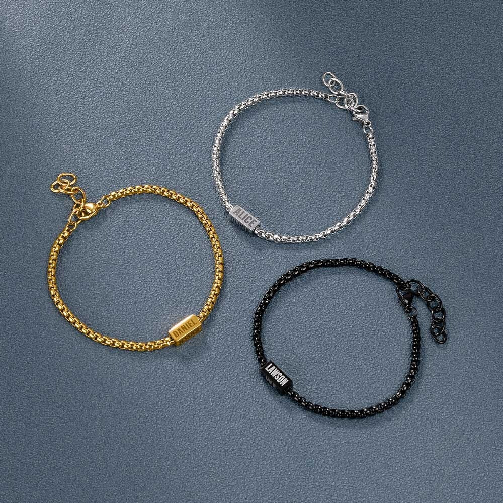 Personalized Dad Bar Bracelet with Kids Name, Custom Family Name Bracelet, Men's Jewelry, Birthday/Anniversary/Father's Day Gift for Dad/Grandpa