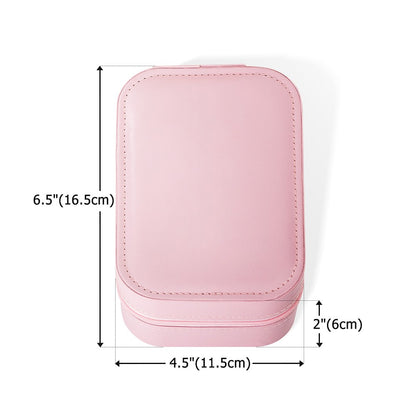 Custom Birth Flower Portable Leather Makeup Box with Name and LED Three-Color Adjustable Makeup Mirror, Travel Essential Birthday Gift for Women