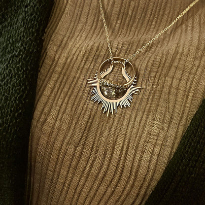 Sun Ring Holder Necklace, Sterling Silver 925 Ring Saver Necklace, Wedding Ring Keeper Jewelry, Birthday/Anniversary Gift for Women/Nurse/Vet/Dentist