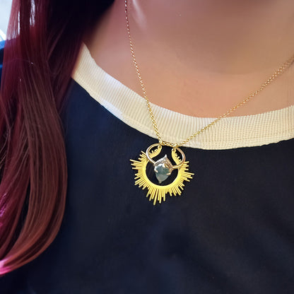 Sun Ring Holder Necklace, Sterling Silver 925 Ring Saver Necklace, Wedding Ring Keeper Jewelry, Birthday/Anniversary Gift for Women/Nurse/Vet/Dentist