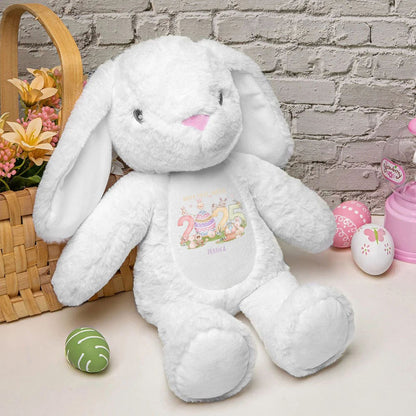 Personalized Baby's First Easter Bunny Gift, Custom Name Easter Stuffed Bunny Toy, Easter Party Decor, Baby Shower Gift, Easter Gift for Baby/Newborn