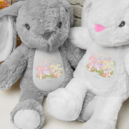 Personalized Baby's First Easter Bunny Gift, Custom Name Easter Stuffed Bunny Toy, Easter Party Decor, Baby Shower Gift, Easter Gift for Baby/Newborn