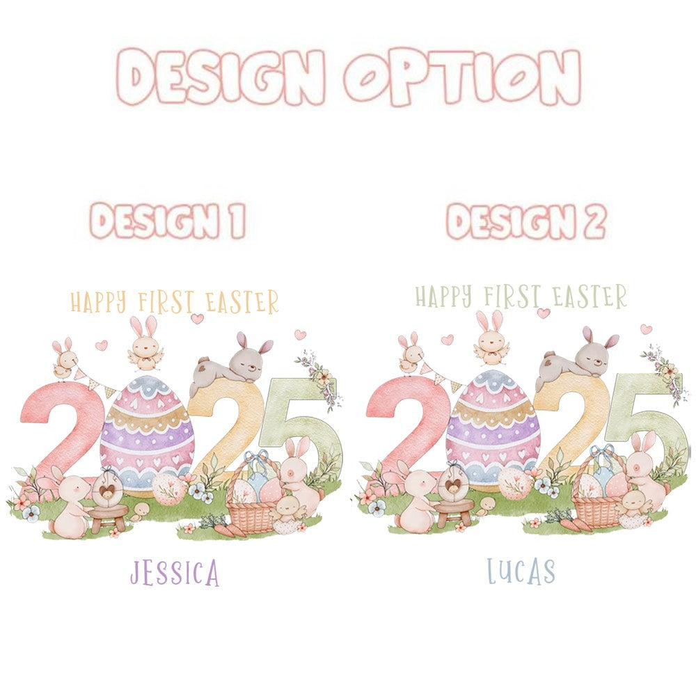 Personalized Baby's First Easter Bunny Gift, Custom Name Easter Stuffed Bunny Toy, Easter Party Decor, Baby Shower Gift, Easter Gift for Baby/Newborn
